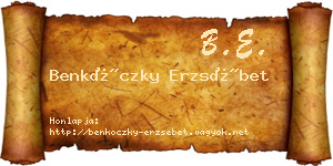 Benkóczky Erzsébet névjegykártya
